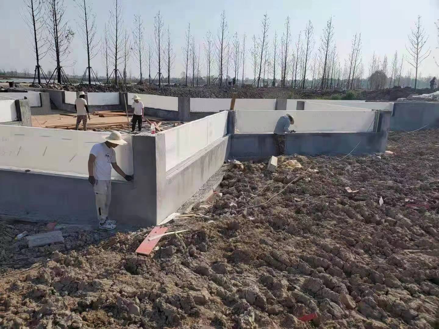 Акриловый бассейн - установка LEYU